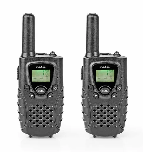 Nedis WLTK0800BK - Vysielačka | Dosah 8 km | 8 Kanálov | PTT/VOX | 2 Kusy |Čierna