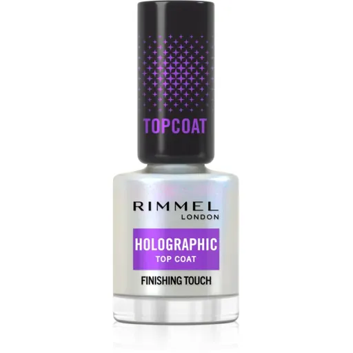 Rimmel Holographic vrchný lak na nechty s trblietkami 12 ml