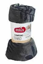 Posteľná prikrývka COCOON 100x75cm antracitová so vzorom Zolux