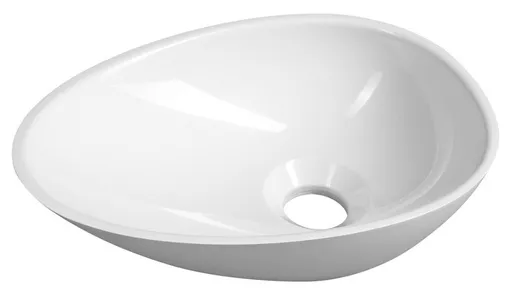 SAPHO - KEA umývátko na dosku, liaty mramor, 32x22cm, biela KE320