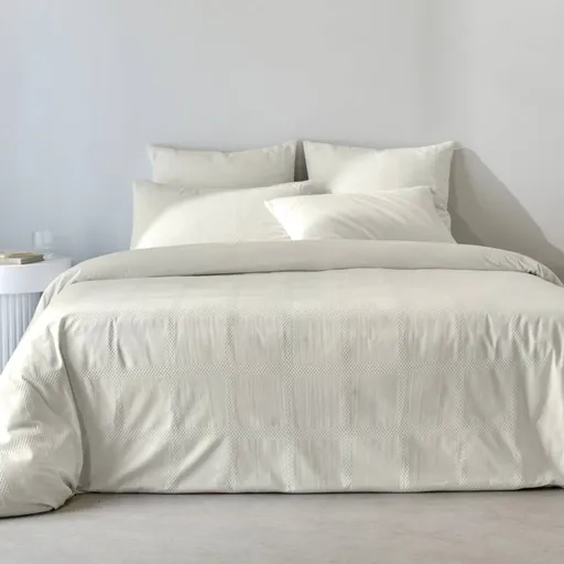 Jednofarebné posteľná bielizeň zo žabkovanej bavlny