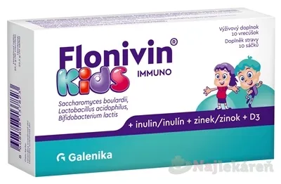 Flonivin KIDS IMMUNO prášok (prospešné baktérie + inulín + zinok + D3) vrecúška 10cps