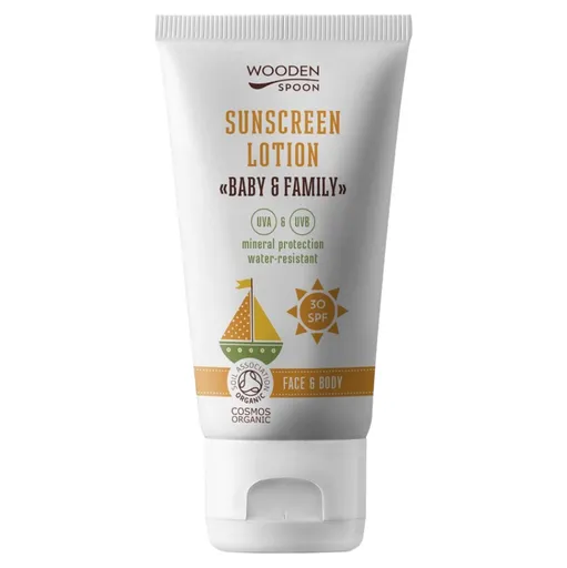 WOODENSPOON Opaľovacie telové mlieko Baby & Family SPF 30 150 ml