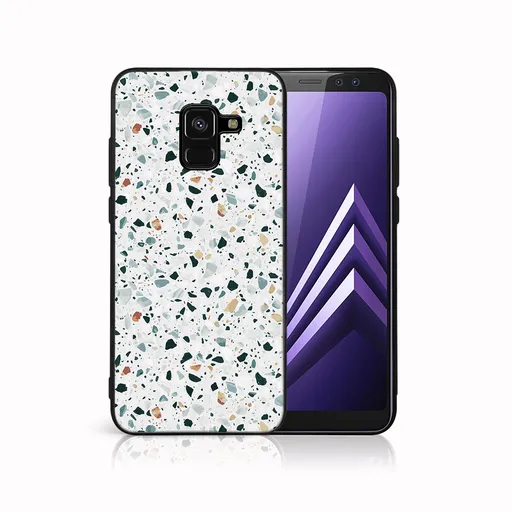 MY ART Ochranný kryt pre Samsung Galaxy A8 2018 (A530) GREY TERRAZZO (163)