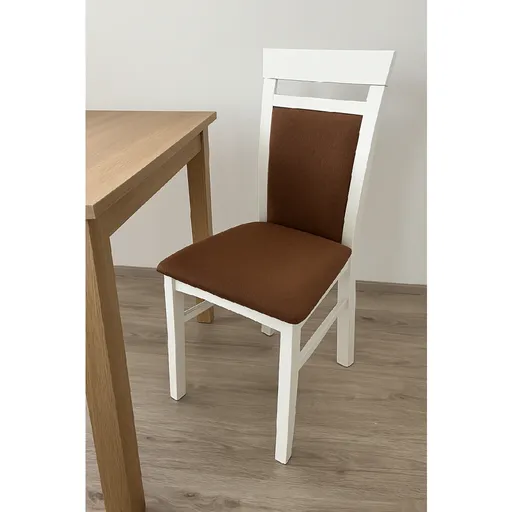 Drewmix Jedálenská stolička MILANO 6 | biela látka 15