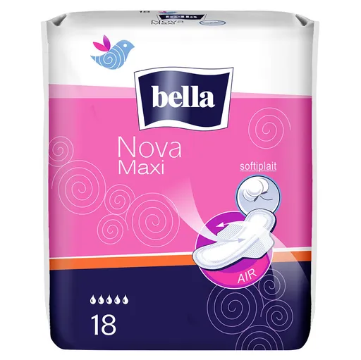 BELLA Nova Maxi Hygienické vložky s krídielkami 18 ks