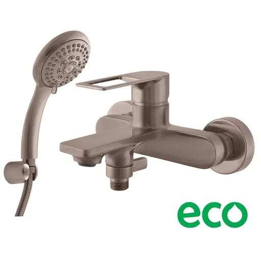 Vaňová batéria RAV SLEZÁK Nil so sprchovacím setom 150 mm kartáčovaná metal grey NL254.5/1-1MGK