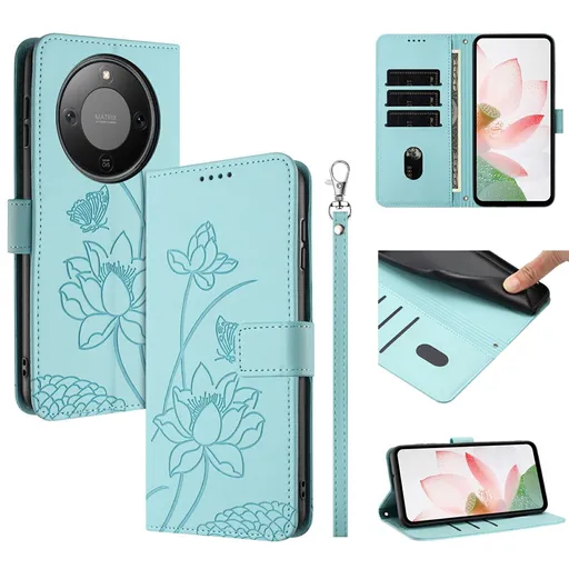 ART LOTUS Peňaženkové puzdro pre Honor Magic8 Lite mentolové