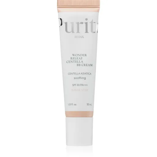 Purito Wonder Releaf Centella BB Cream rozjasňujúci BB krém s upokojujúcim účinkom odtieň 15 Rose Ivory 30 ml