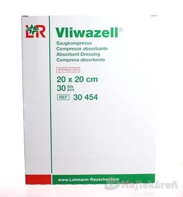 VLIWAZELL KOMPRESY SAVÉ STERILNÉ 20x20cm, 30ks