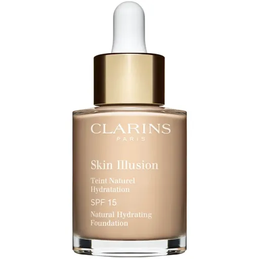 Clarins Skin Illusion Natural Hydrating Foundation rozjasňujúci hydratačný make-up SPF 15 odtieň 105N Nude 30 ml