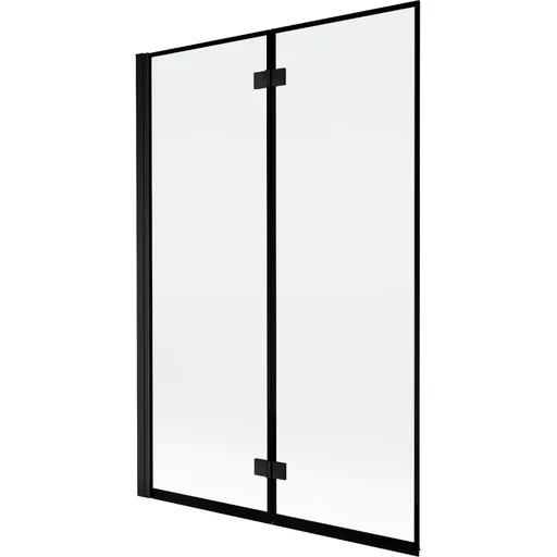 MEXEN - MIST vaňová zástena 120x150 cm 6mm 2-s, čierna, okraj, ľavá 8A9-120-002-70-70-L