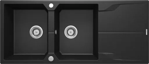 DEANTE DEANTE - Andante grafit metalic - Granitový drez, 2 - bowl s odkvapkávačom ZQN_G213