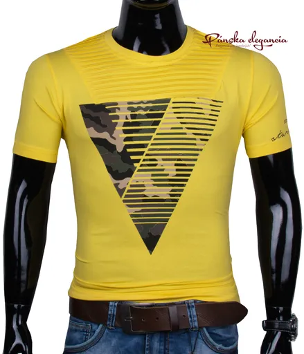 Trendové pánske tričko vo výraznej farbe.