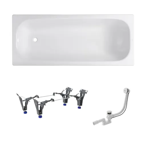 Obdĺžniková vaňa SAT Vivien 150x70 cm smaltovaná oceľ ľavá aj pravá SATVIVI150AN