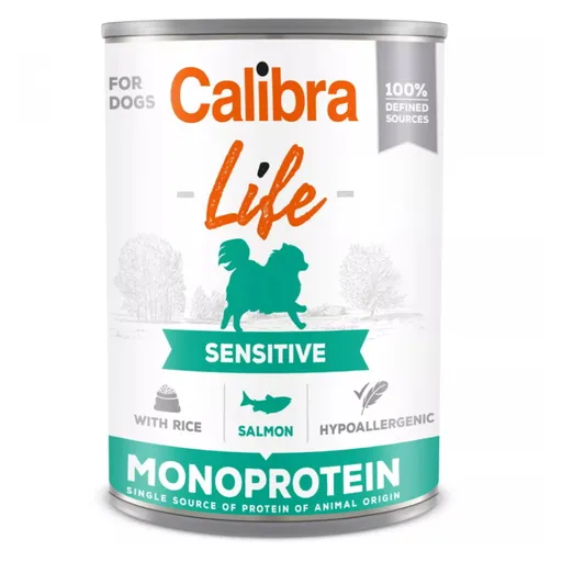 CALIBRA Life konzerva Sensitive Salmon with rice pre psov 400 g