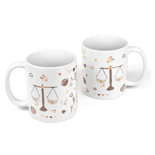 Hrnček Znamenie Watercolor -  Váhy (23.9. - 22.10.)