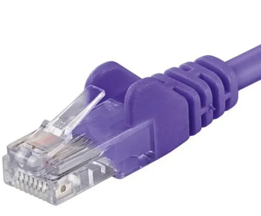 PremiumCord Patch kábel UTP RJ45-RJ45 CAT6 5m fialová