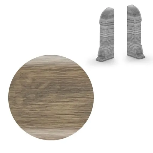 Koncovka k soklu Naturel dub Wellington , PVC dĺžka 0,5 cm, výška hrany 56 mm, NATNGTK97