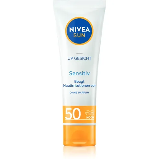 NIVEA SUN Sensitive ochranný pleťový krém pre citlivú pleť SPF 50 50 ml