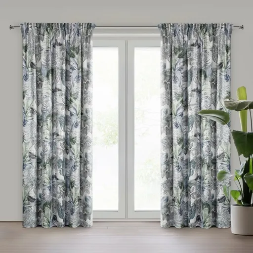 ArtFir Záves DAVOS 2 P | biela/zelená 140 x 270 cm