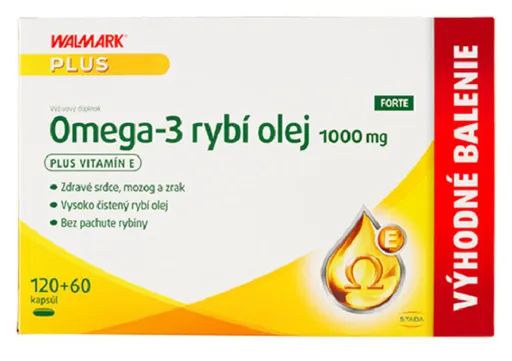 Walmark Omega-3 rybí olej Forte 1000 mg 180 toboliek