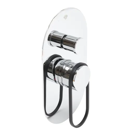 Sprchová a vaňová batéria SAT Fusion vrátane podomietkového telesa čierna SATBSFU215KPC