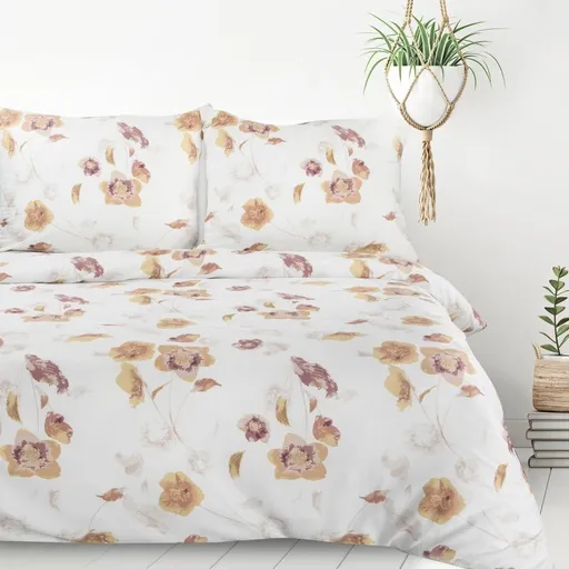 ArtFir Obliečky na dvojlôžko IGA | biela/hnedá 220 x 200 cm