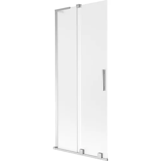 MEXEN/S - Velar L dvojkrídlová posuvná vaňová zástena 80 x 150, dekor, chróm 896-080-003-31-01