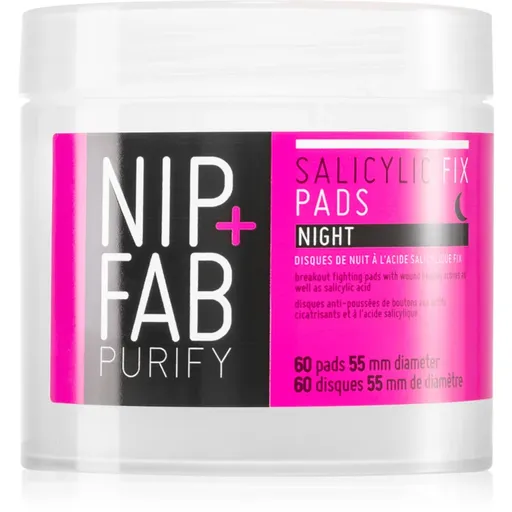 NIP+FAB Salicylic Fix čistiace tampóny na noc 60 ks