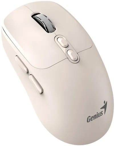 Genius NX-8080S BT Myš, bezdrôtová, optická, 1600DPI, 7 tlačidiel, tichá, Copilot, 2,4 GHz, Bluetooth 5.3, béžová