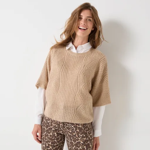 Pulóver s netopierími rukávmi po lakte