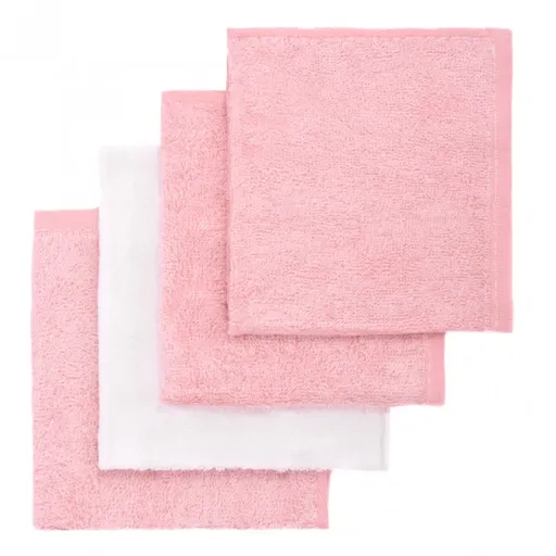 T-TOMI BIO Bamboo Baby Washcloths hubka na umývanie Pink 25 x 25 cm 4 ks