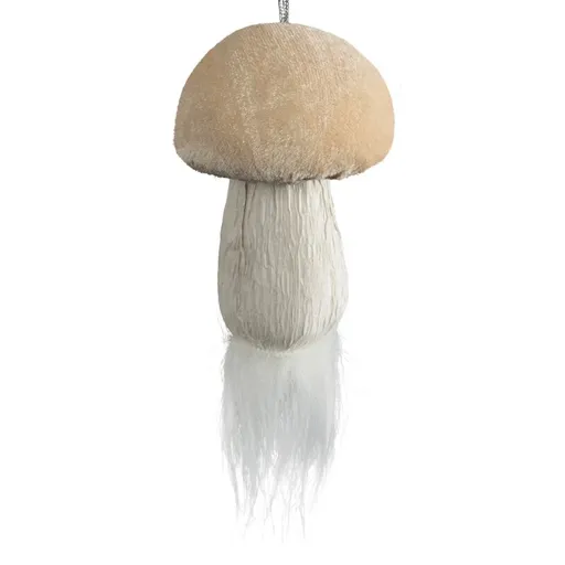 ArtFir Vianočná dekorácia HRÍBIK 392C | krémová 7 x 7 x 10 cm