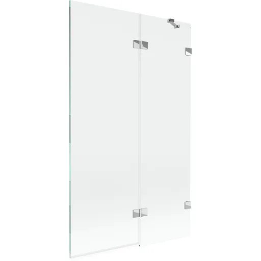 MEXEN/S - Lunar vaňová zástena 2-krídlová pravá 110 x 150, transparent, chróm 897-110-100-01-00-P
