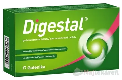 GALENIKA Digestal gastrorezistentné tráviace enzýmy 20 tabliet