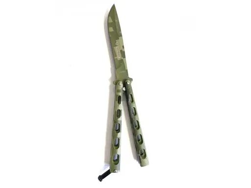 Skladací nôž motýlik Kandar, CAMO 23cm