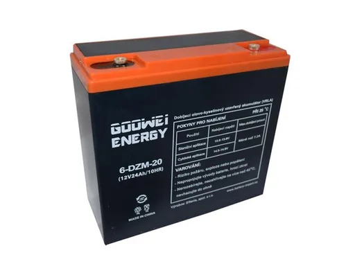 Trakčný olovený akumulátor 12V 24Ah GOOWEI ENERGY 6-DZM-20 Pb