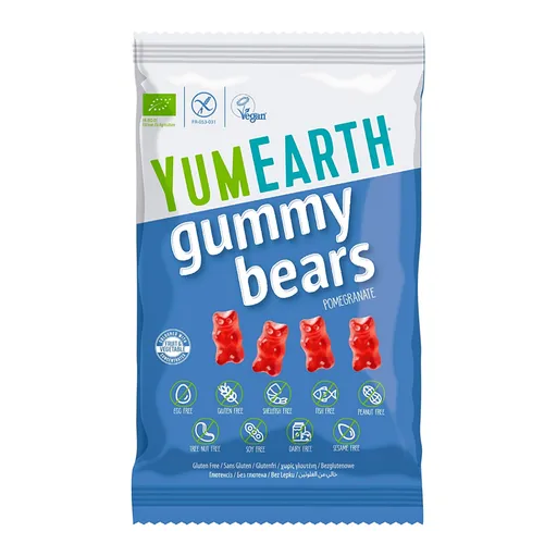 YUMEARTH Bio ovocné želé medvedíky s príchuťou granátového jablka 50 g