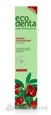 Ecodenta osviežujúca proti zubnámu kameňu 2v1 s brusnicami a Kalidentem 2in1 Refreshing Anti-Tartar 100 ml
