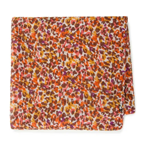 Dámsky bodkovaný riasený šál 94-7D-X06-4