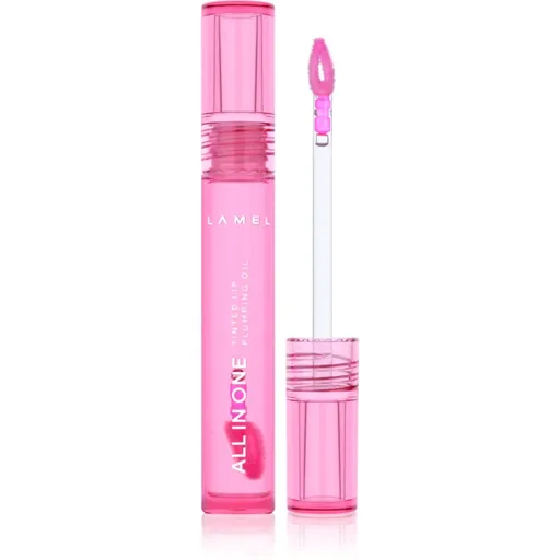 LAMEL All in One Lip Tinted Plumping Oil tónovací olej na pery pre zväčšenie objemu № 402 Pink Sparkle 3 ml