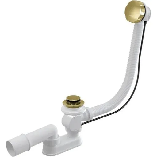 Alca A55 sifón vaňový automat komplet kov, zlatá lesklá A55KGP