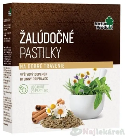 NaturProdukt ŽALÚDOČNÉ PASTILKY 20ks