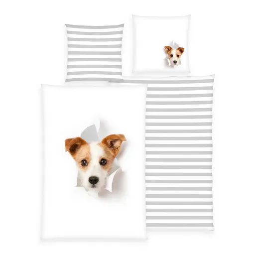 Herding Detské bavlnené obliečky Dog, 135 x 200 cm, 80 x 80 cm