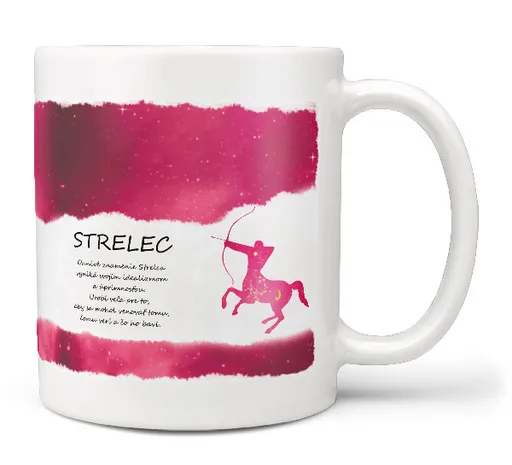 Hrnček Strelec (23.11. - 21.12.) - červený
