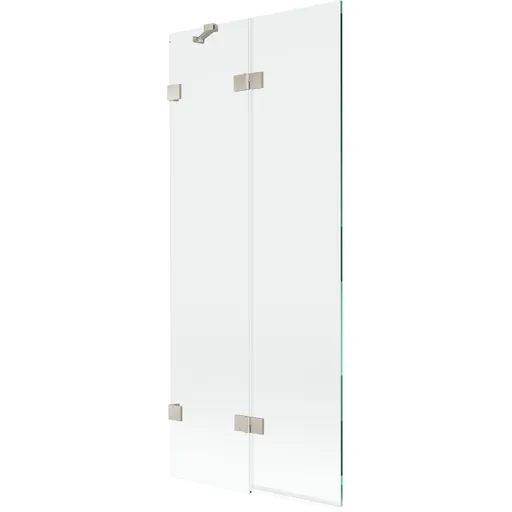 MEXEN/S - Lunar vaňová zástena 2-krídlová ľavá 80 x 150, transparent, nikel kartáčovaný 897-080-100-97-00-L