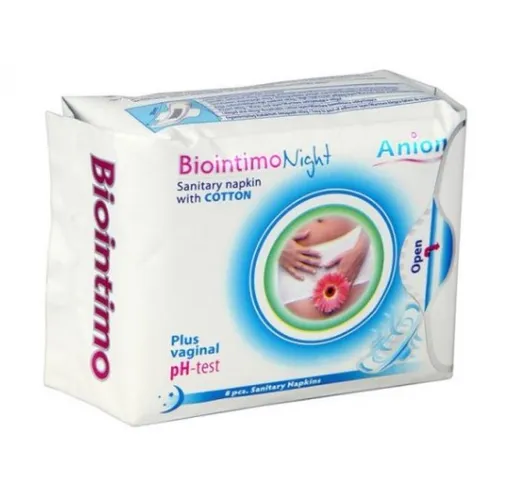 Biointimo Anion nočné vložky s krídielkami DUOPACK 2x8 ks