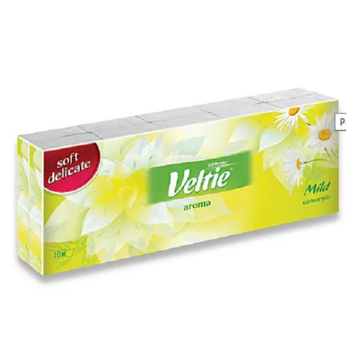 VELTIE Aróma papierové vreckovky Harmanček 10x10 kusov