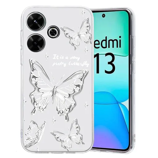 ART TPU Ochranný kryt pre Xiaomi Redmi 13 BUTTERFLIES